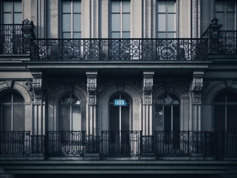 Code informatique projeté sur une façade parisienne stylisée