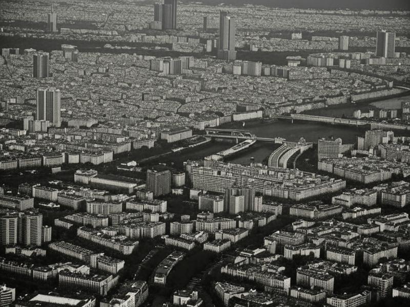 Vue aérienne quartier financier