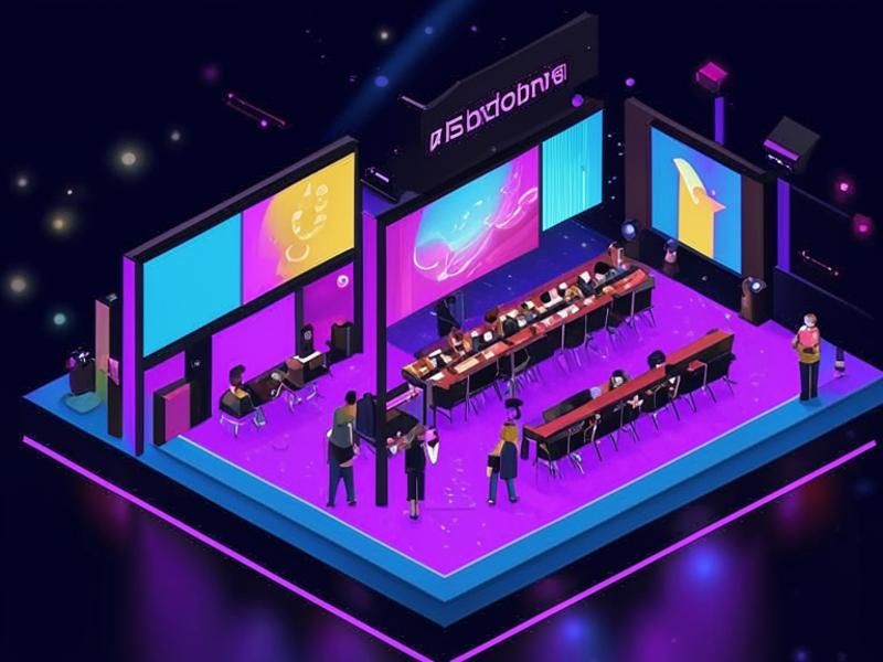 Scène d’événement semi-3D avec public